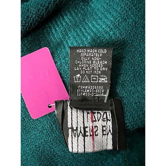 Layers By Lizden Womens Duster Sweater Shawl Blue Long Sleeve Fringe Plus OS - Picture 12 of 12